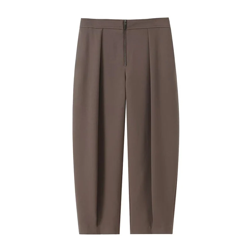 Damen Tailliertes zweiteiliges Blazer- und Bundfaltenhose-Set Nord Taschen