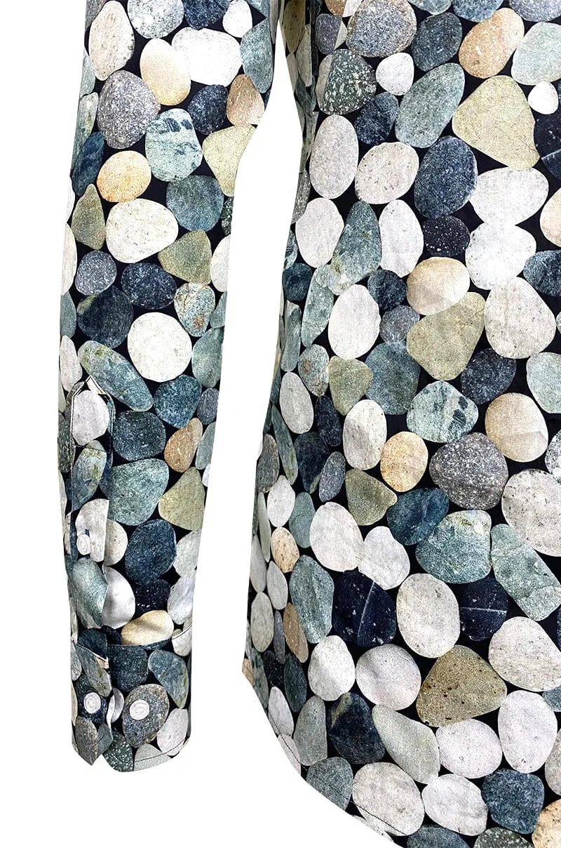 Pebbles Printed Long Sleeve Men's Shirt