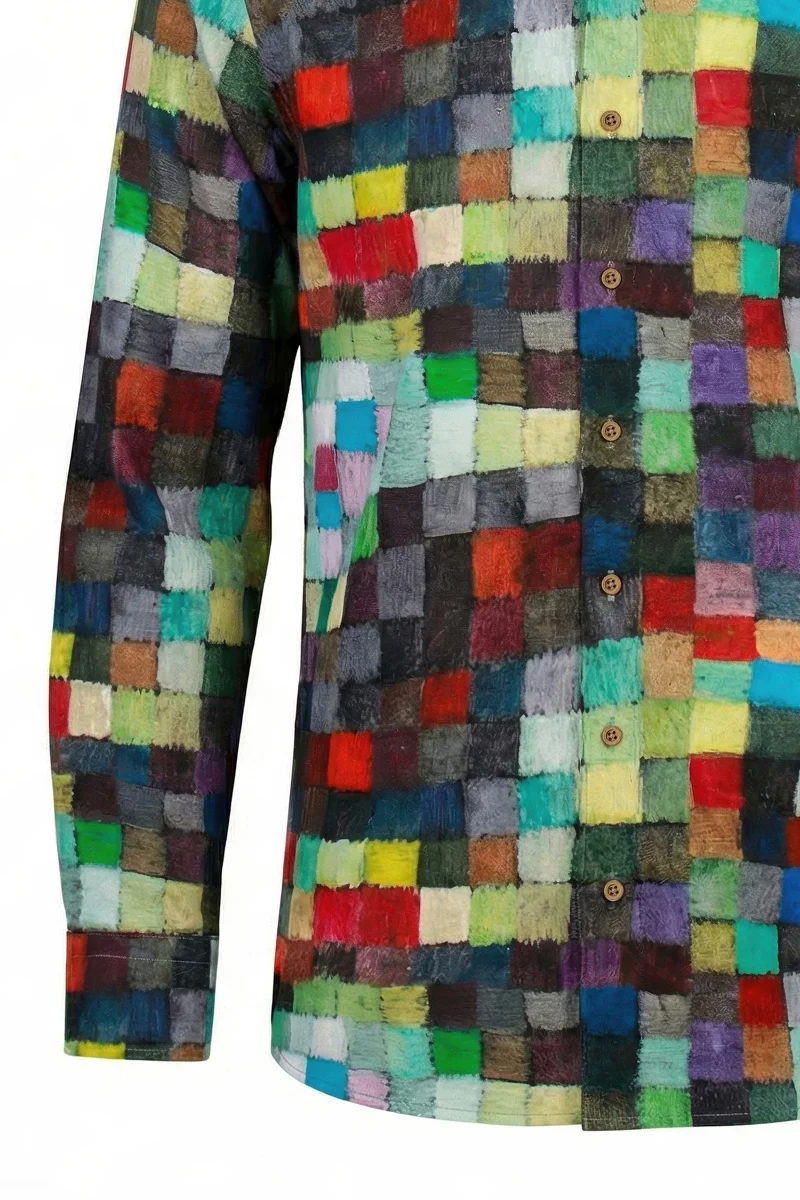 Paul Klee Printed Long Sleeve Men's Shirt