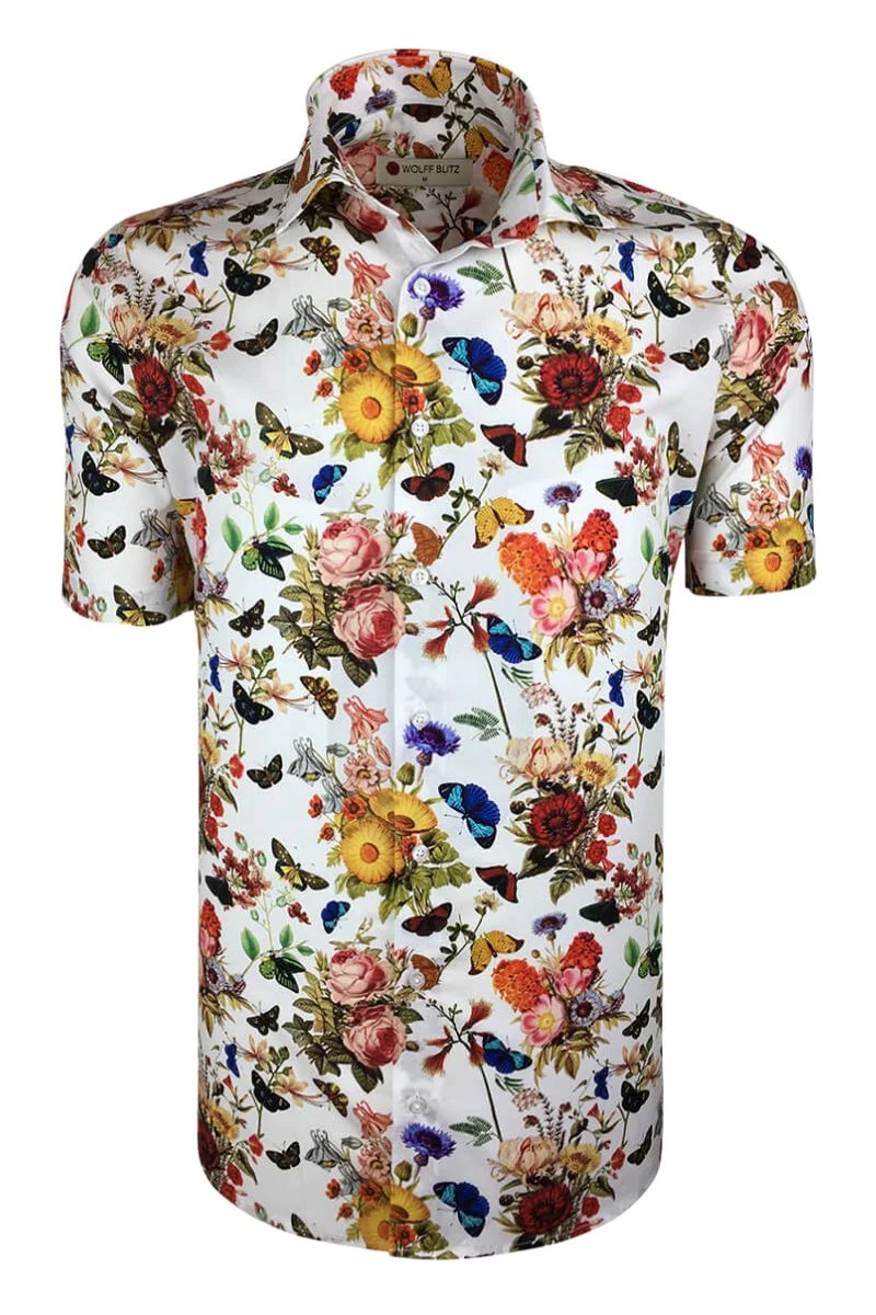 Papillon Colored Short Sleeve Men's Shirt