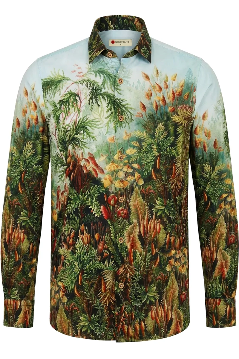 Moss-Jungle Ernst Haeckel Long Sleeve Men's Shirt