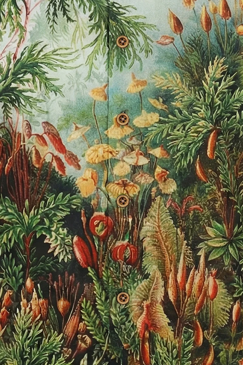Moss-Jungle Ernst Haeckel Long Sleeve Men's Shirt
