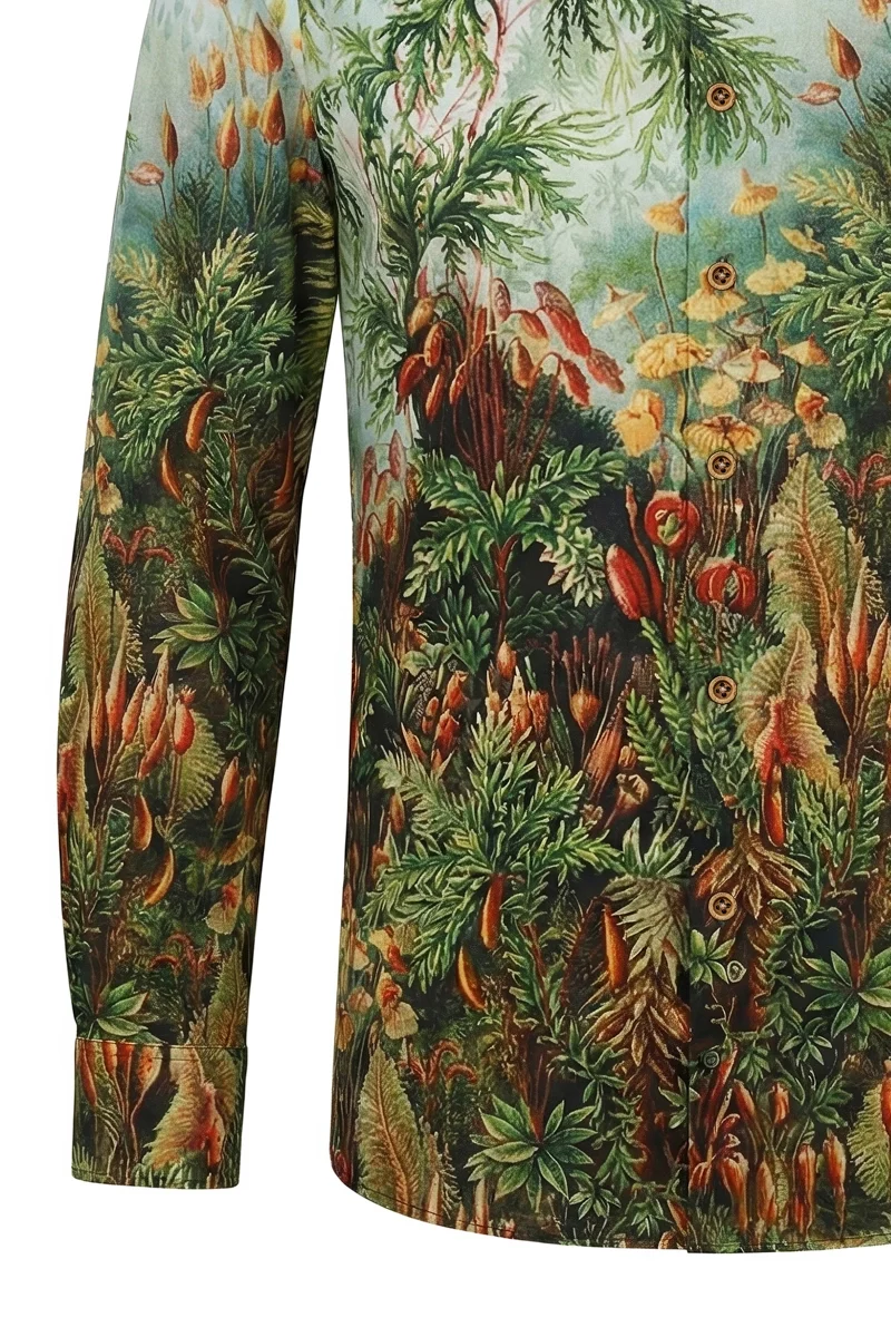 Moss-Jungle Ernst Haeckel Long Sleeve Men's Shirt