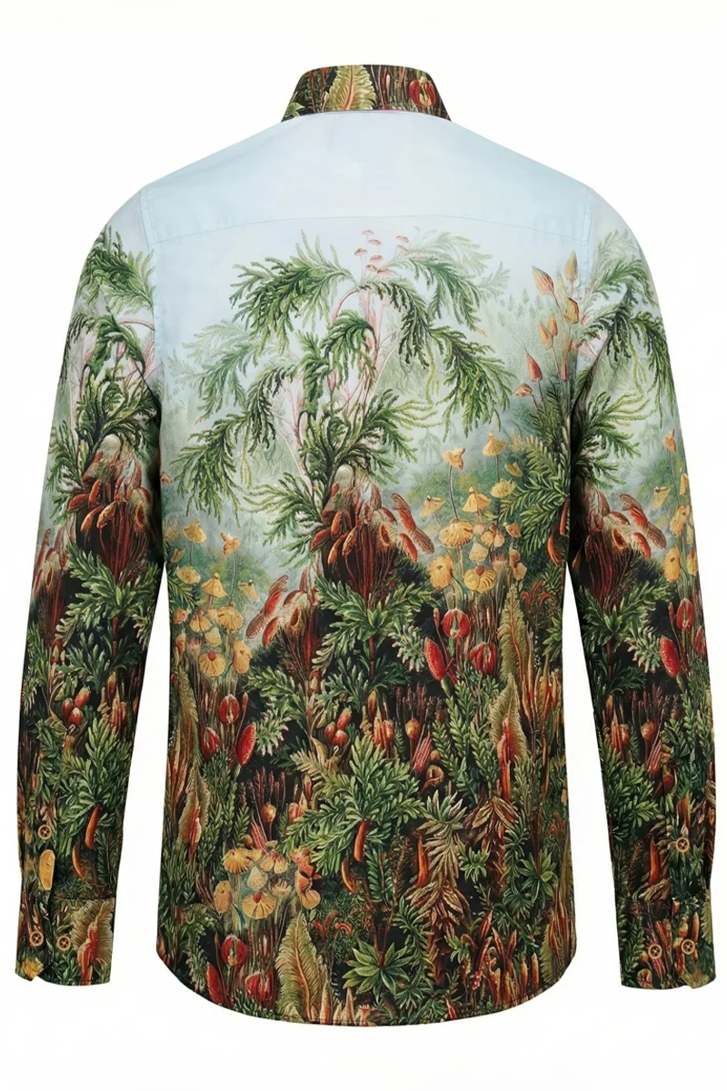 Moss-Jungle Ernst Haeckel Long Sleeve Men's Shirt