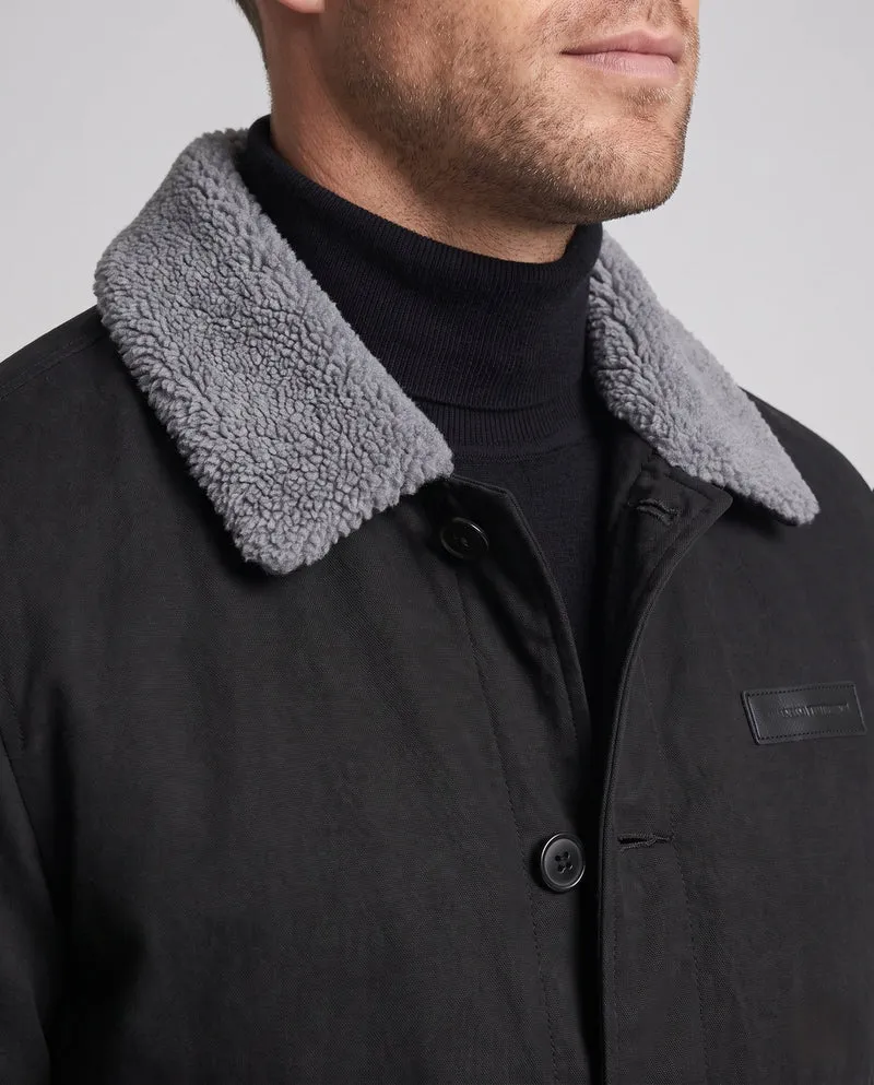 Herren Überjacke mit teddygefüttertem Kragen Nord Taschen