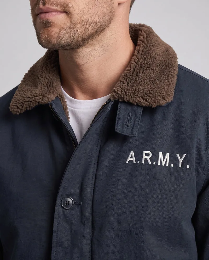 Herren Utility-Jacke mit Teddykragen Nord Taschen