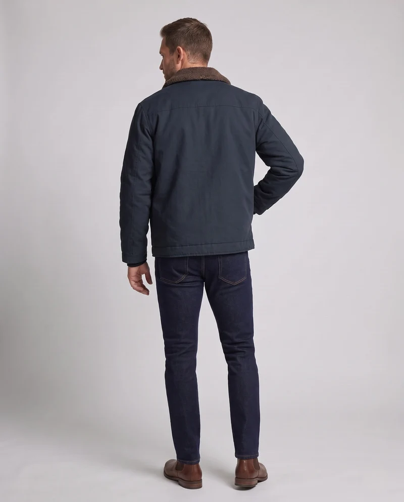Herren Utility-Jacke mit Teddykragen Nord Taschen
