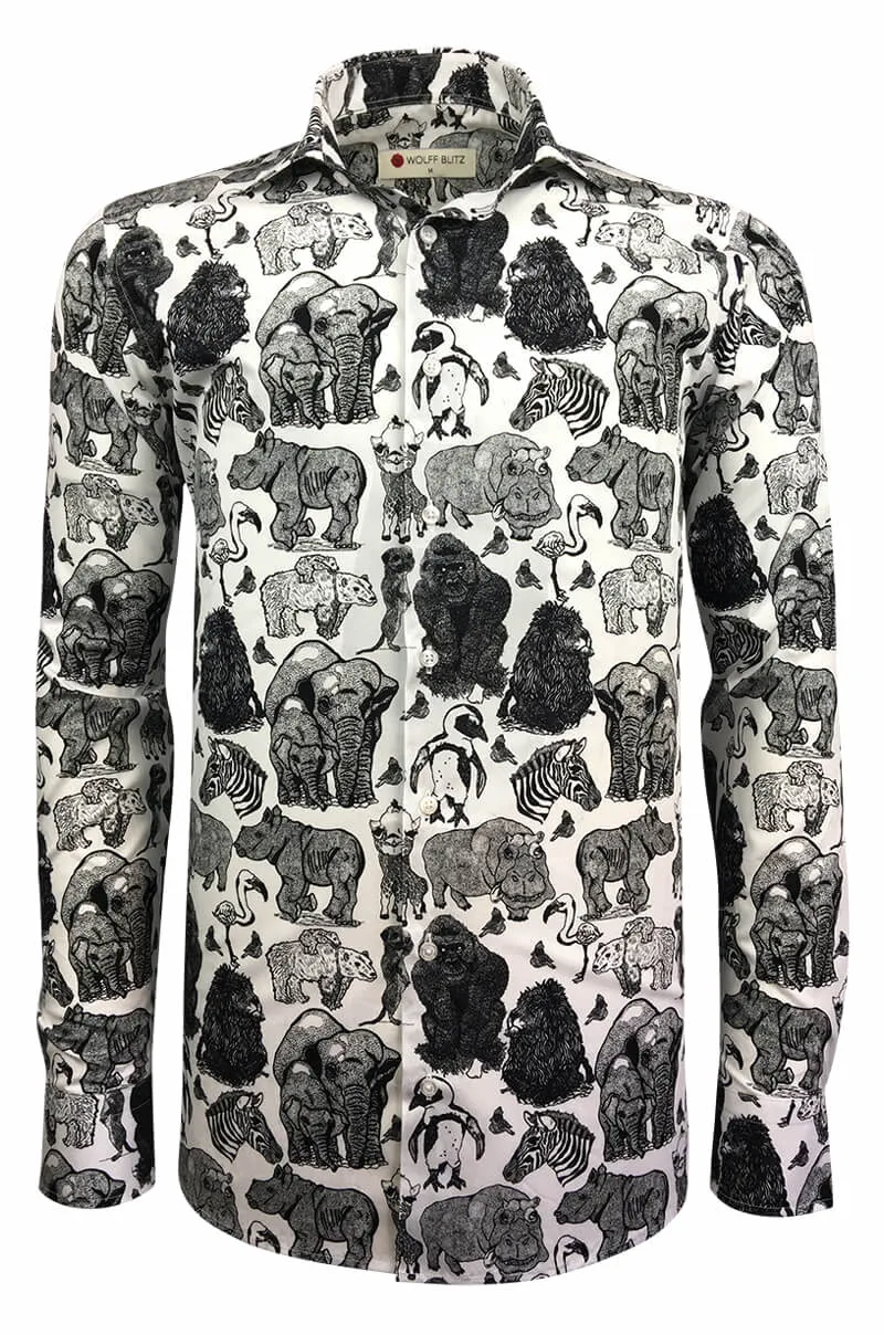 Blijdorp P. Zandvliet Printed Long Sleeve Men's Shirt