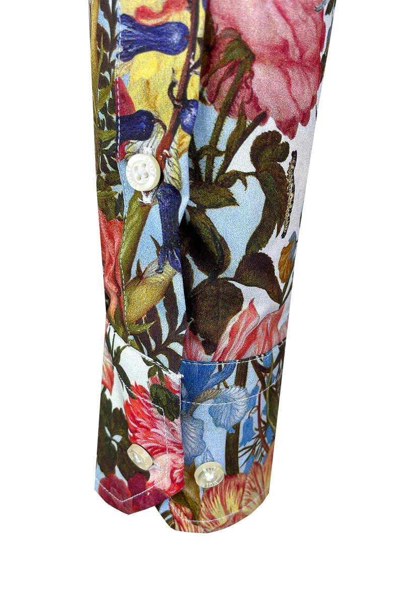 Ambrosius Flowers Printed Long Sleeve Shirt for Men