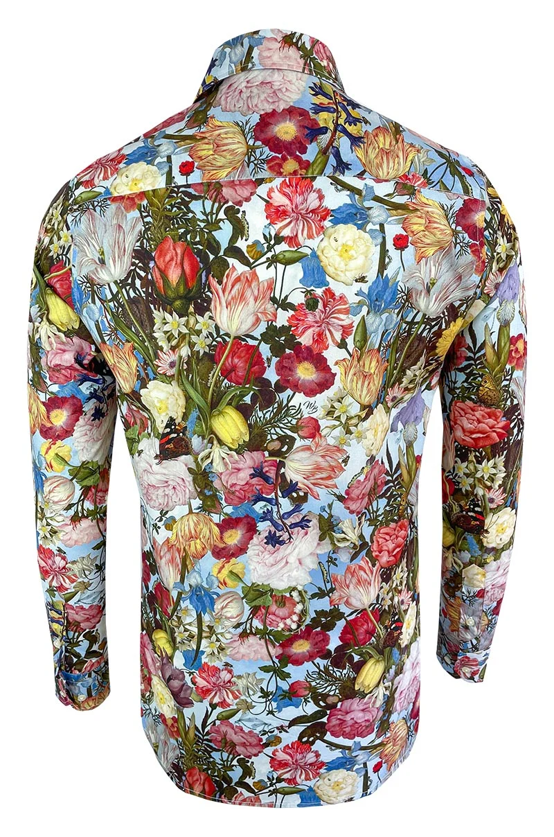Ambrosius Flowers Printed Long Sleeve Shirt for Men
