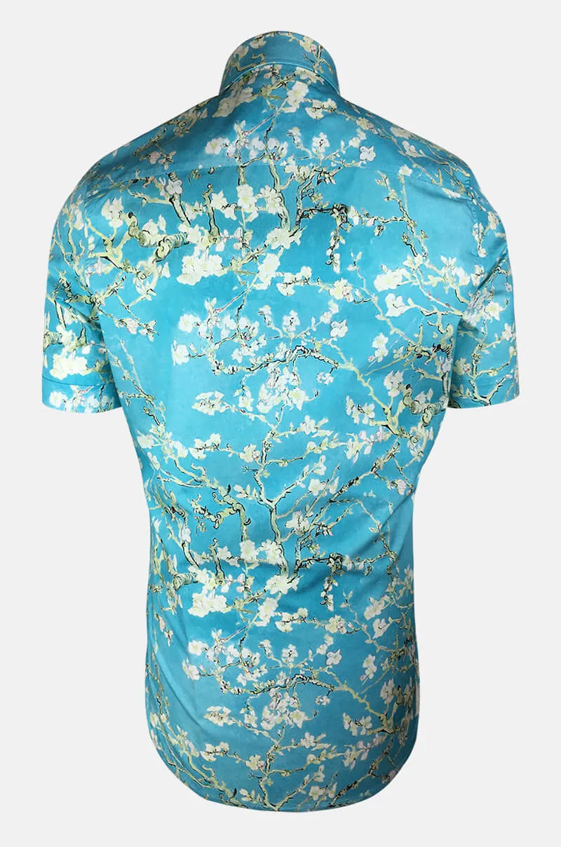 Almond Blossom Van Gogh Men's Short Sleeve Shirt