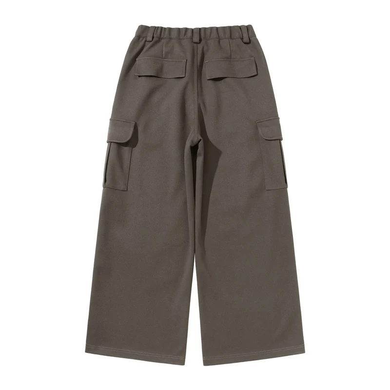 Damen Cropped Cargo-Hose mit weitem Bein und aufgesetzten Taschen Nord Taschen
