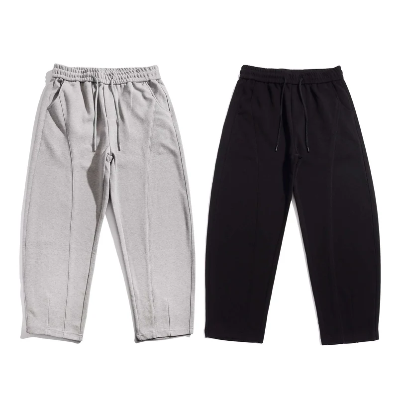 Damen Cropped-Joggerhose mit Ziernähten, hohem Elastikbund und Eingrifftaschen Nord Taschen