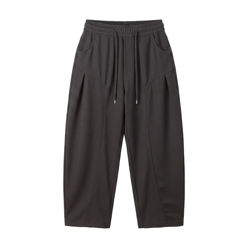 Damen Cropped Jogginghose im Relaxed‑Schnitt mit Kordelzug und Ziernähten Nord Taschen