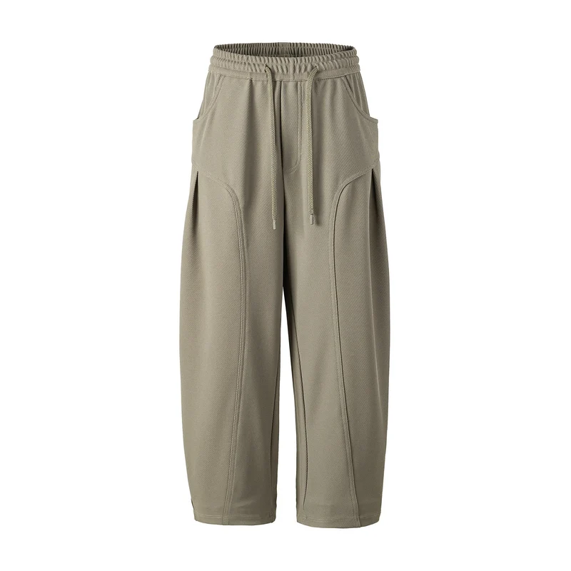 Damen Cropped Jogginghose im Relaxed‑Schnitt mit Kordelzug und Ziernähten Nord Taschen