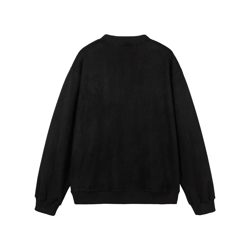Damen Cropped Oversize‑Sweatshirt mit integriertem Hemdblusen‑Einsatz und V‑Ausschnitt Nord Taschen