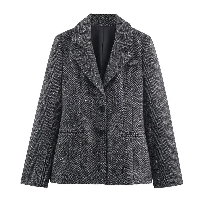 Damen Weite Wolloptik-Bundfaltenhose mit hoher Taille und Bügelfalte Nord Taschen