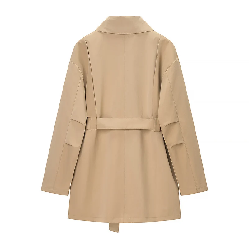 Damen Taillierter Kurzparka mit asymmetrischer Überschlagblende und Utility-Pattentaschen Nord Taschen