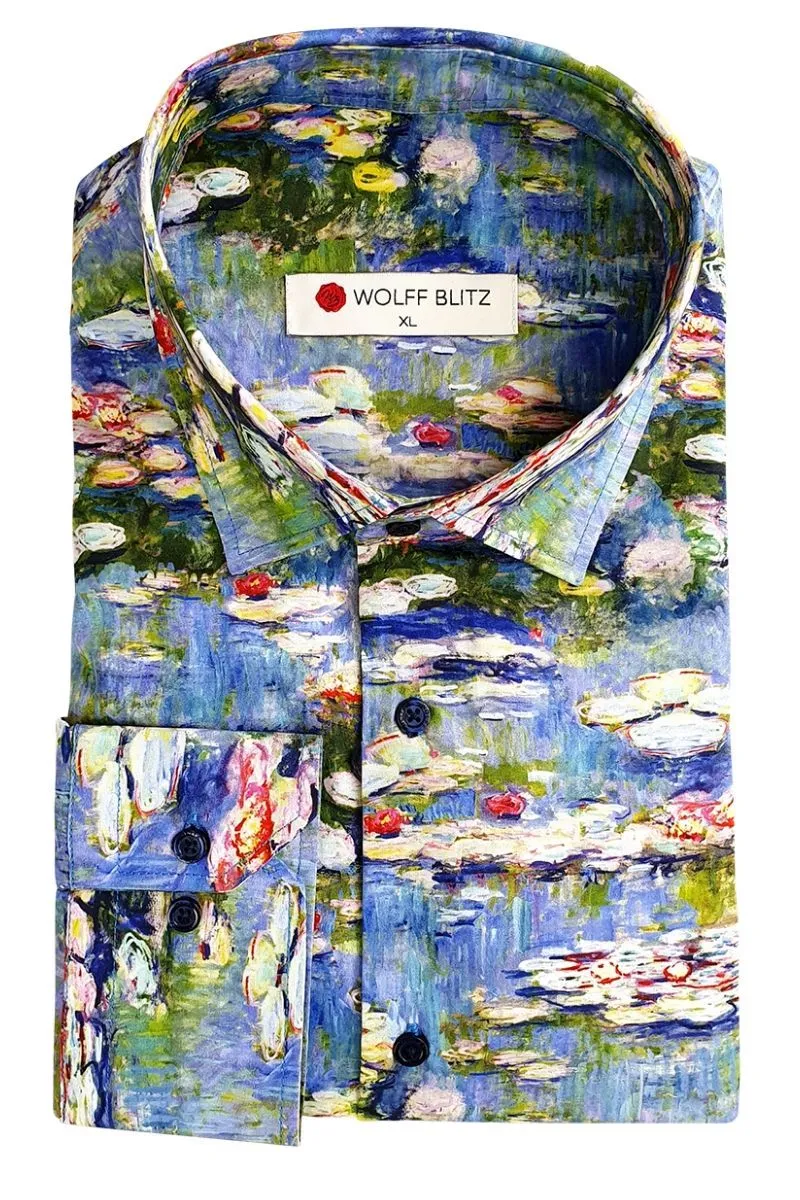 Monet Lilly Printed Long Sleeve Shirt for Men