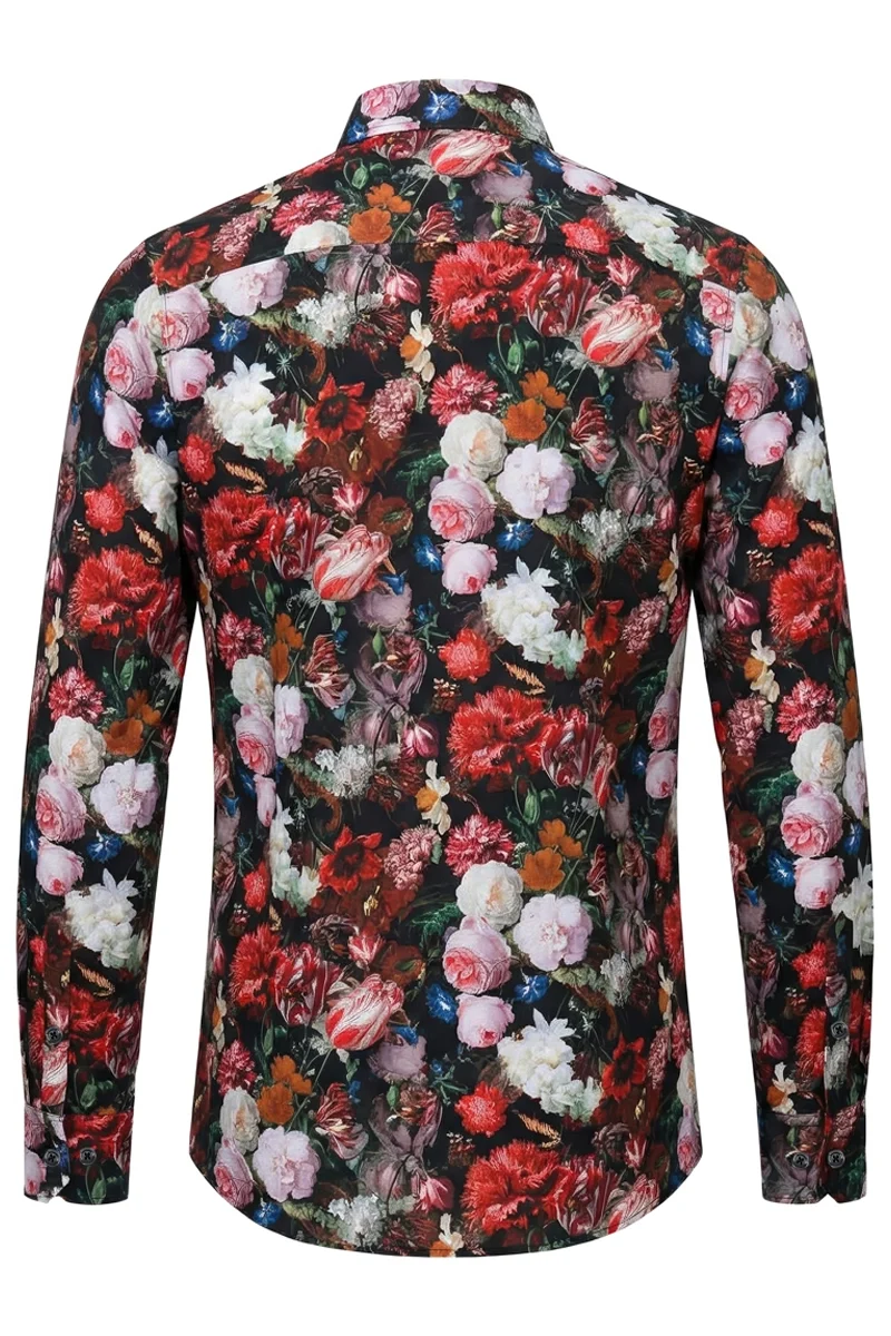 Jan Davidsz. De Heem Flowers Printed Long Sleeve Men's Shirt