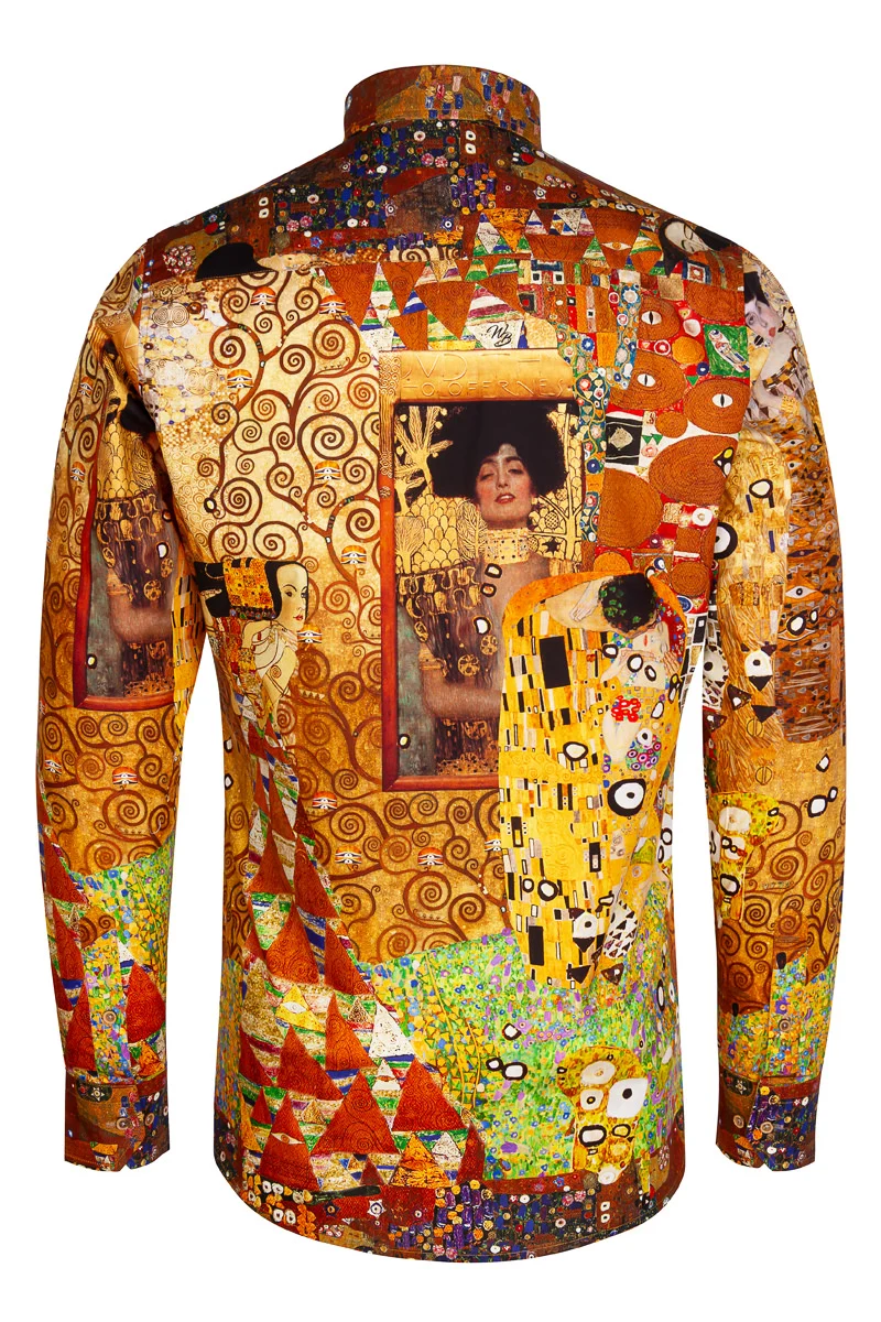 Gustav Klimt Printed Long Sleeve Shirt for Men