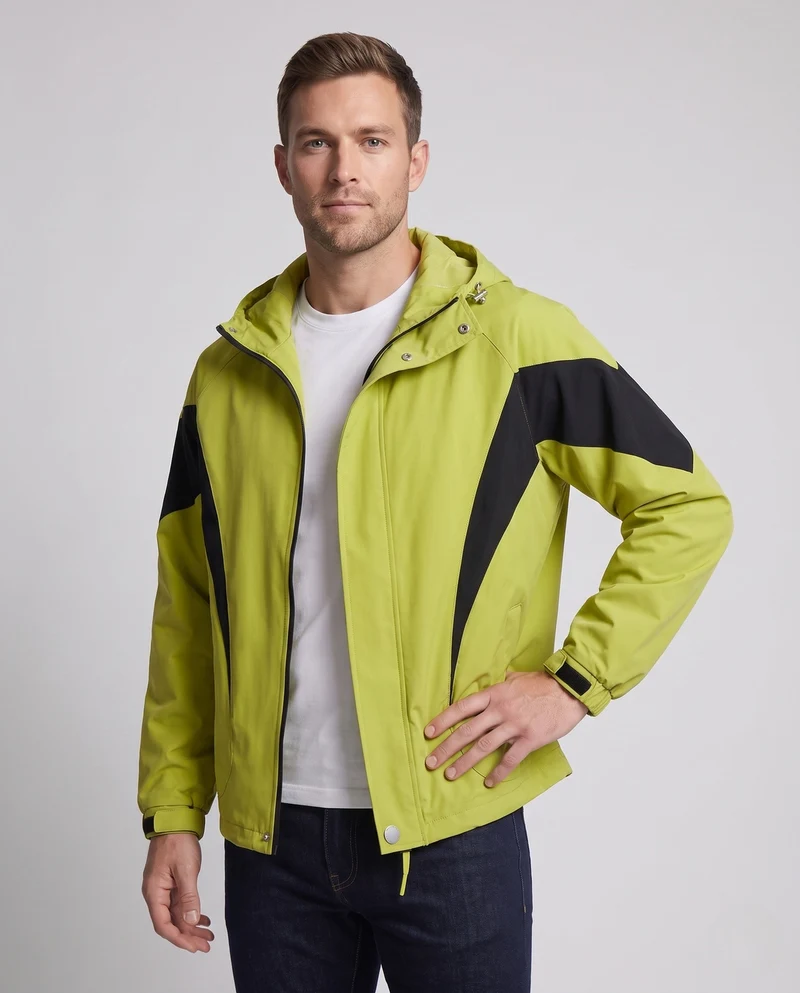 Herren vielseitige Übergangsjacke mit verstellbarem Kapuzendesign Nord Taschen