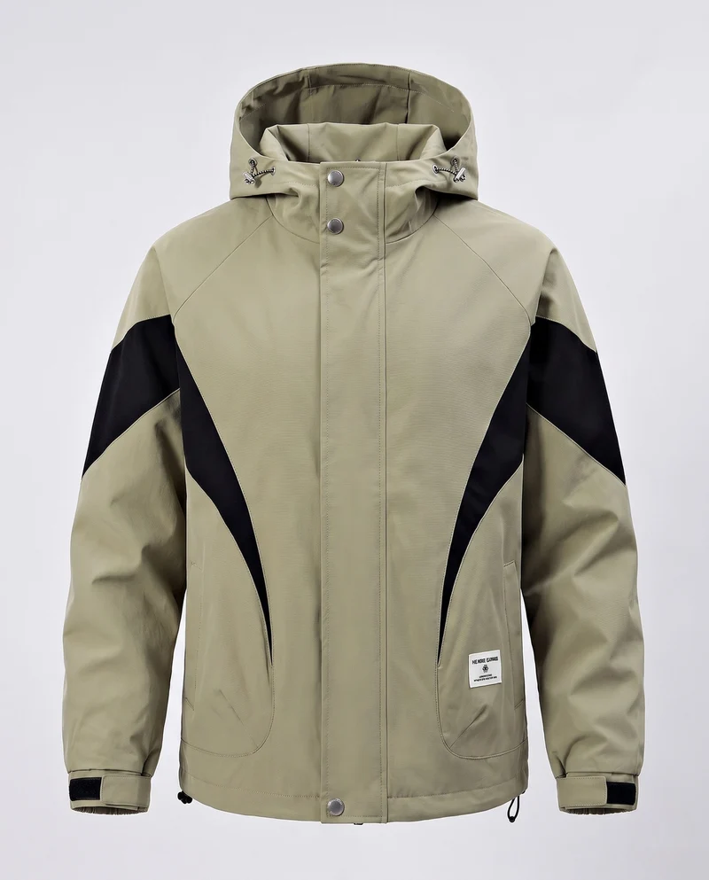 Herren vielseitige Übergangsjacke mit verstellbarem Kapuzendesign Nord Taschen