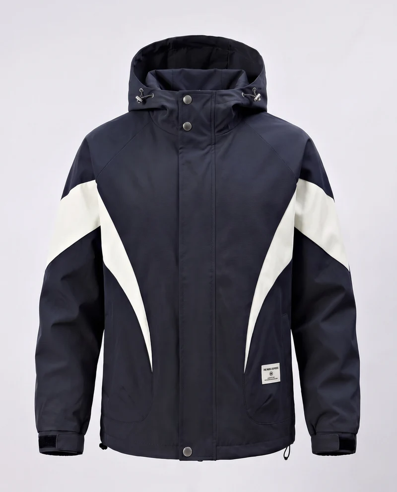 Herren vielseitige Übergangsjacke mit verstellbarem Kapuzendesign Nord Taschen