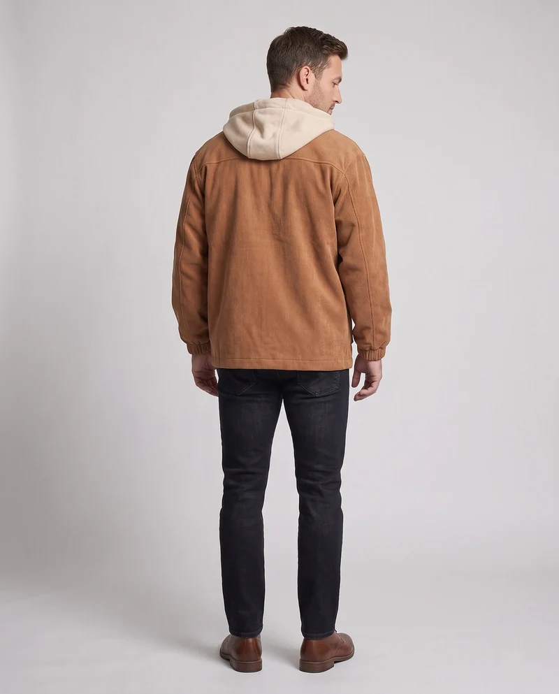 Herren Warm gefütterte Cordjacke Nord Taschen