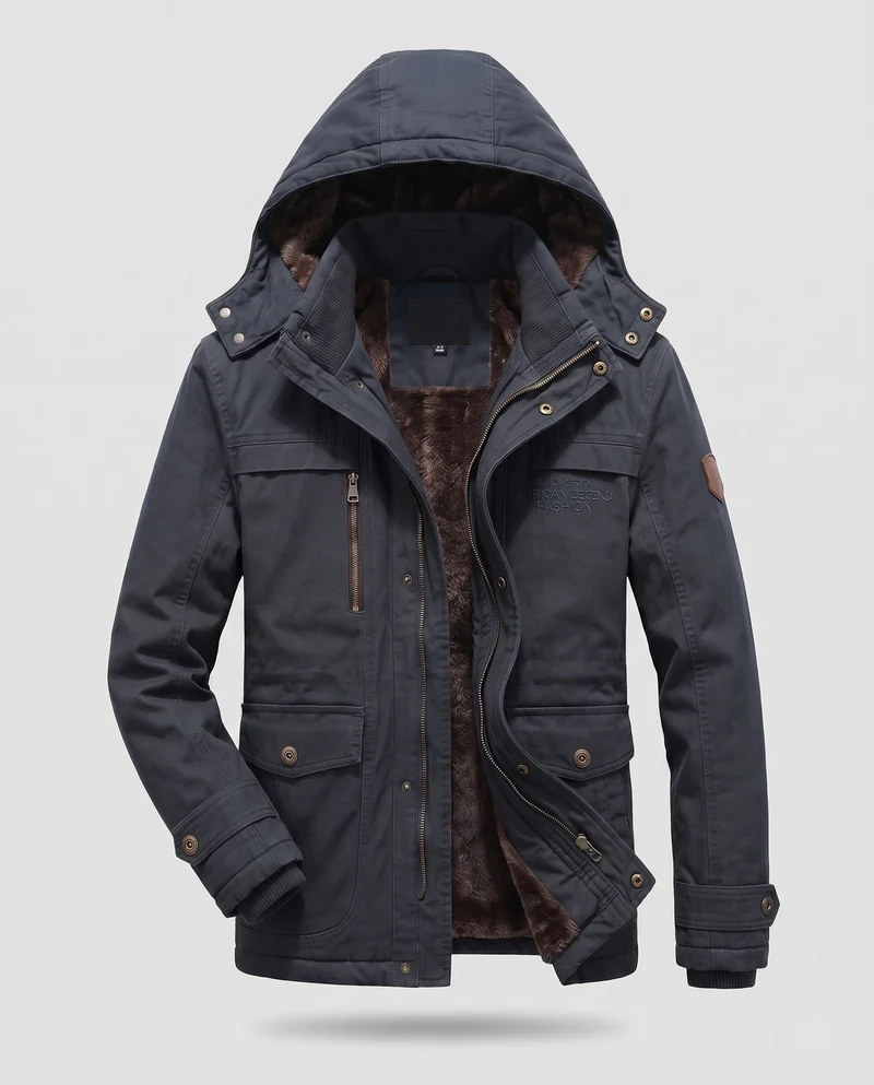Herren Warme Funktionsjacke mit Fleece-Futter Nord Taschen
