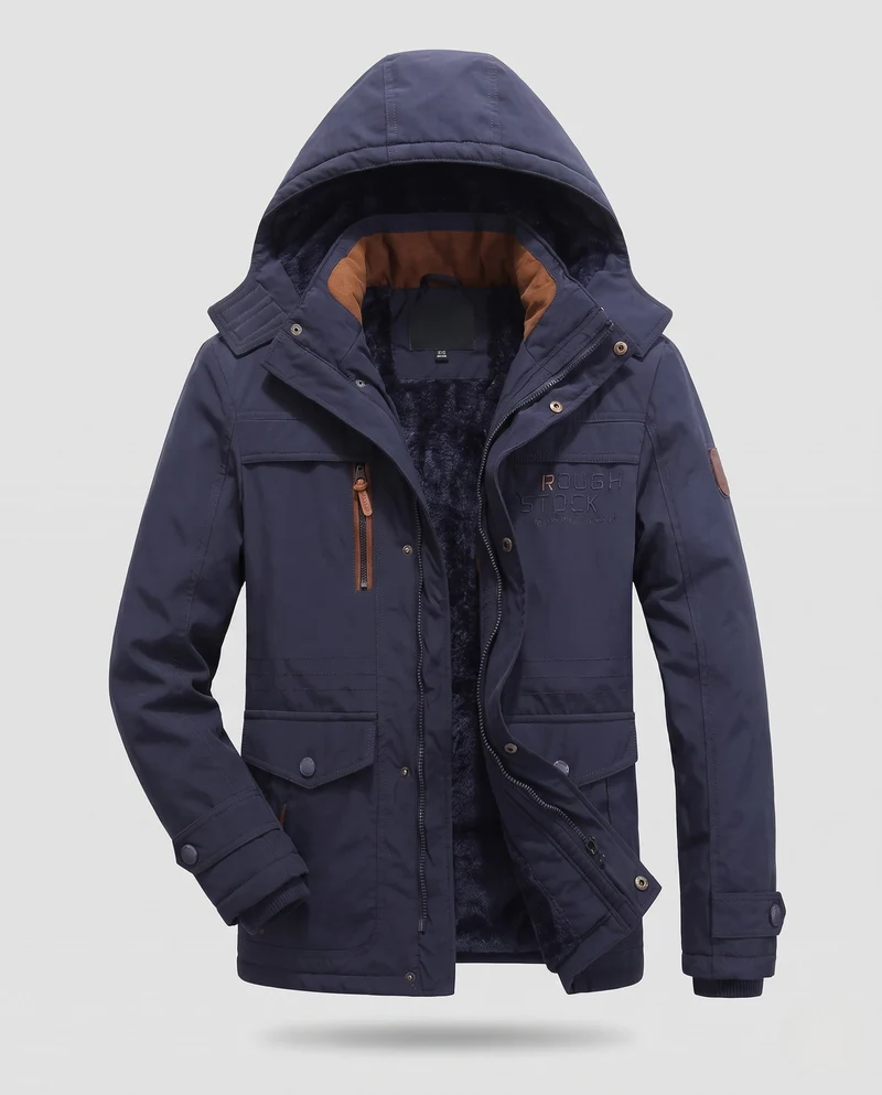 Herren Warme Funktionsjacke mit Fleece-Futter Nord Taschen