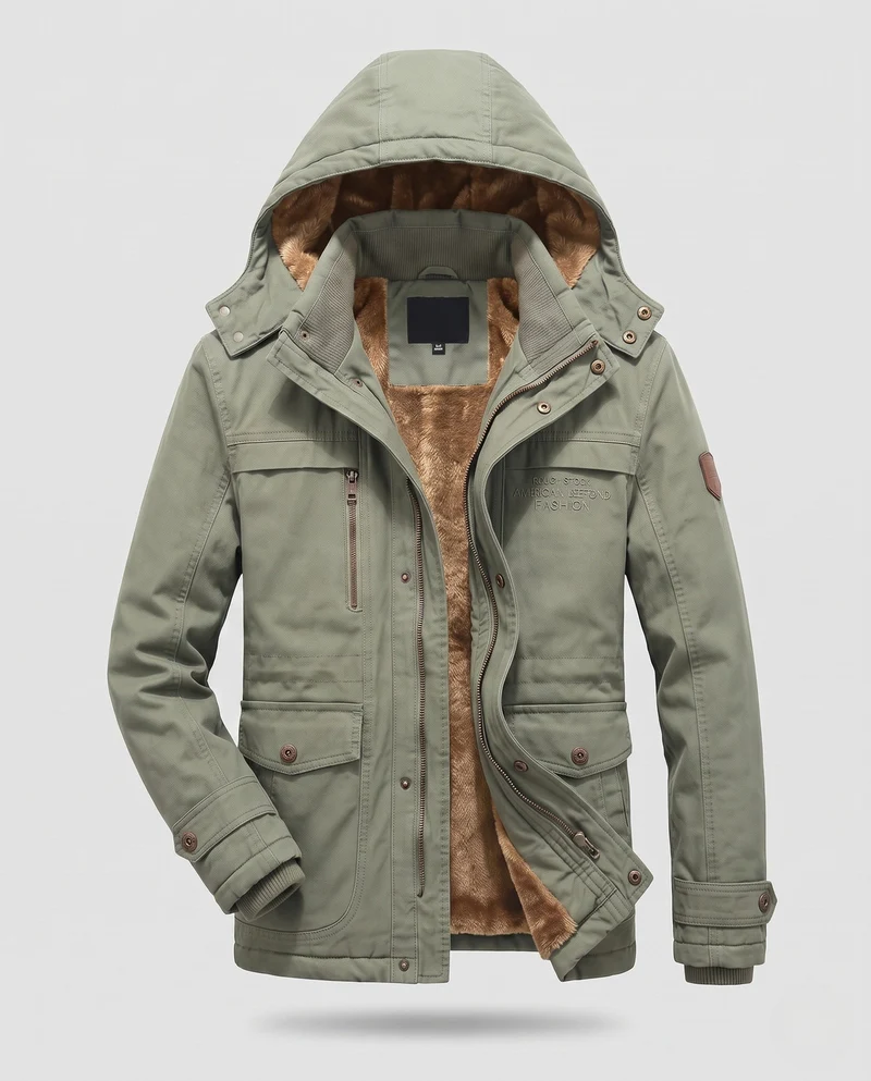 Herren Warme Funktionsjacke mit Fleece-Futter Nord Taschen