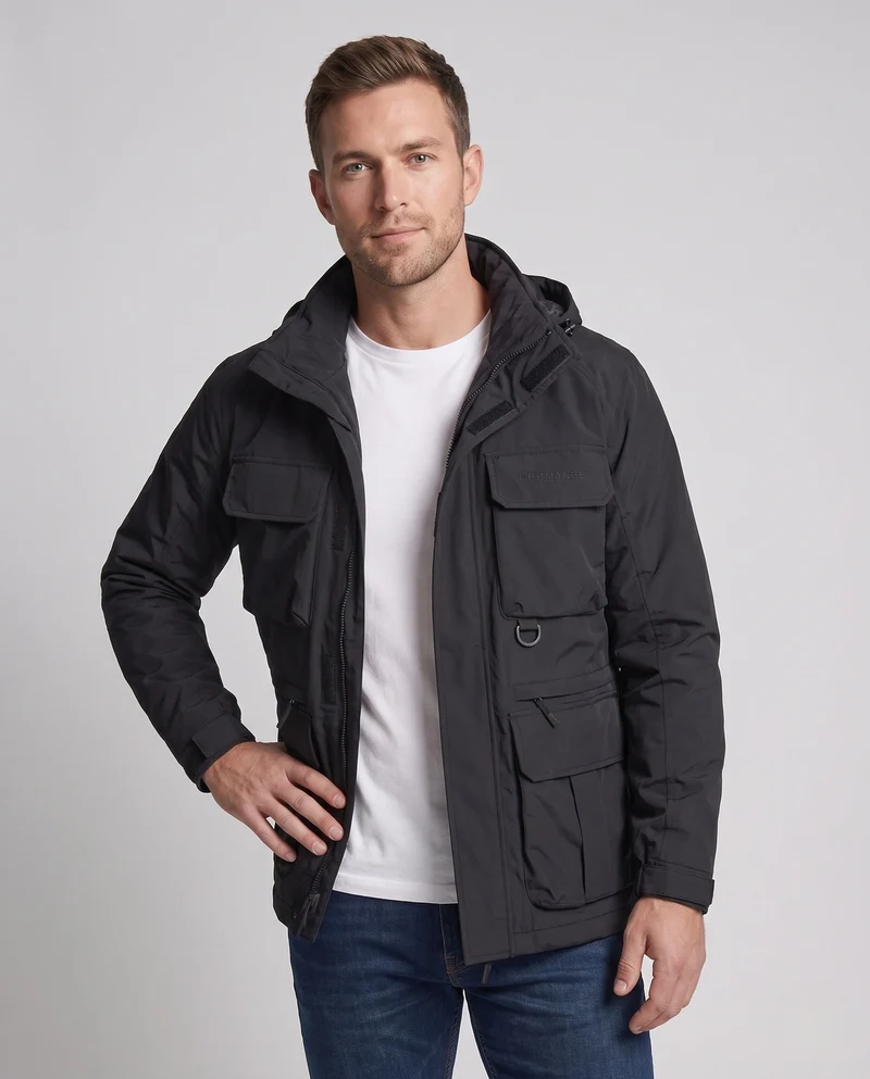 Herren Warme Winterjacke mit Fleece-Innenfutter Nord Taschen