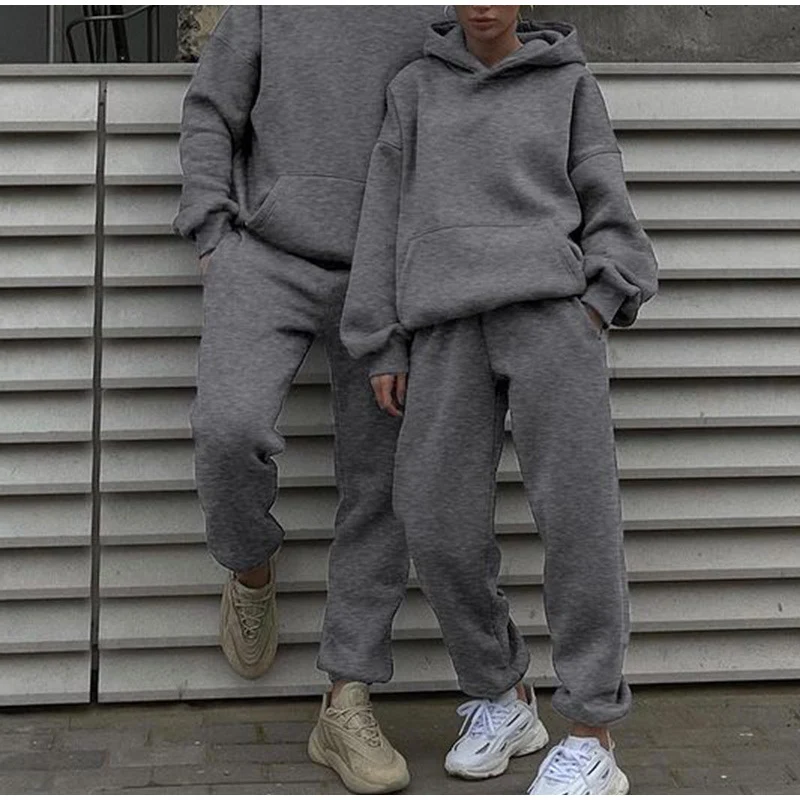 Unisex nan Oversize-Kapuzenpullover und Relax-Jogginghose Set aus hochwertiger Baumwollmischung Arvani