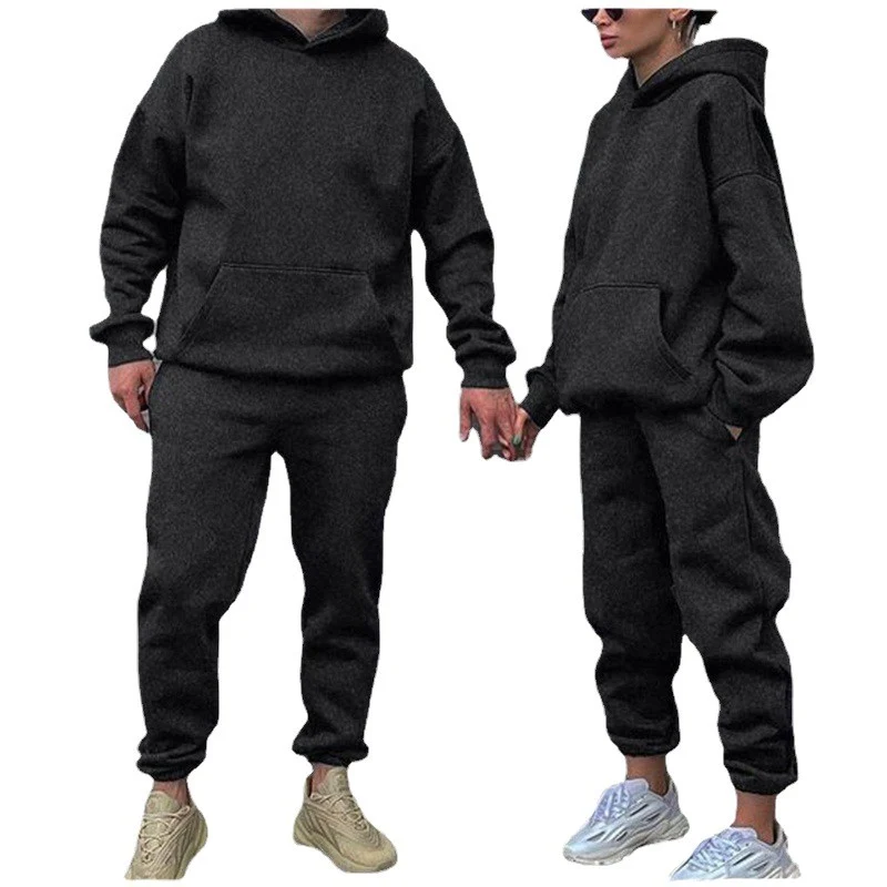 Unisex nan Oversize-Kapuzenpullover und Relax-Jogginghose Set aus hochwertiger Baumwollmischung Arvani
