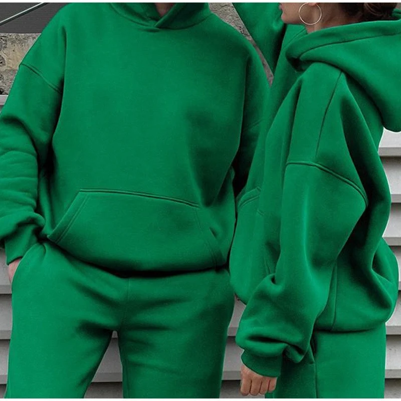 Unisex nan Oversize-Kapuzenpullover und Relax-Jogginghose Set aus hochwertiger Baumwollmischung Arvani