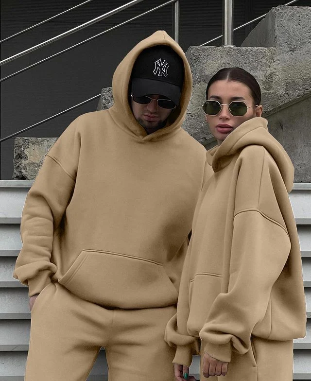 Unisex nan Oversize-Kapuzenpullover und Relax-Jogginghose Set aus hochwertiger Baumwollmischung Arvani