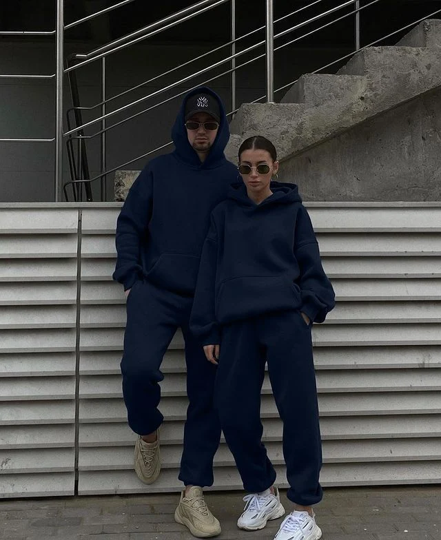 Unisex nan Oversize-Kapuzenpullover und Relax-Jogginghose Set aus hochwertiger Baumwollmischung Arvani