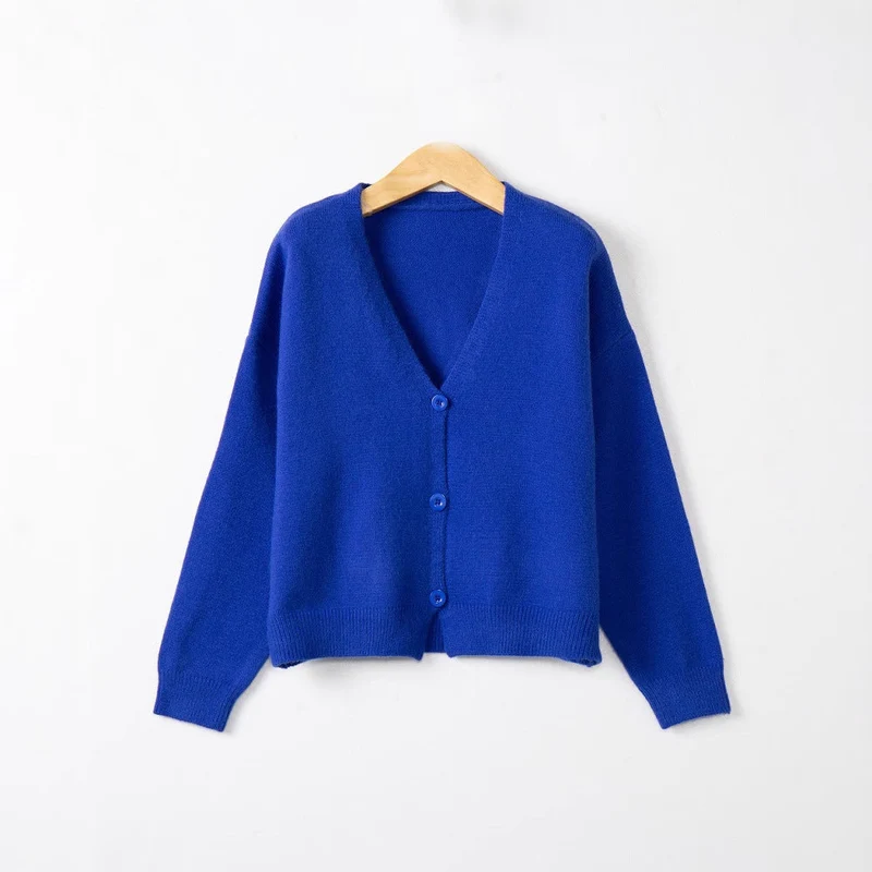 Damen Strickjacke mit V-Ausschnitt und Knopfdetails