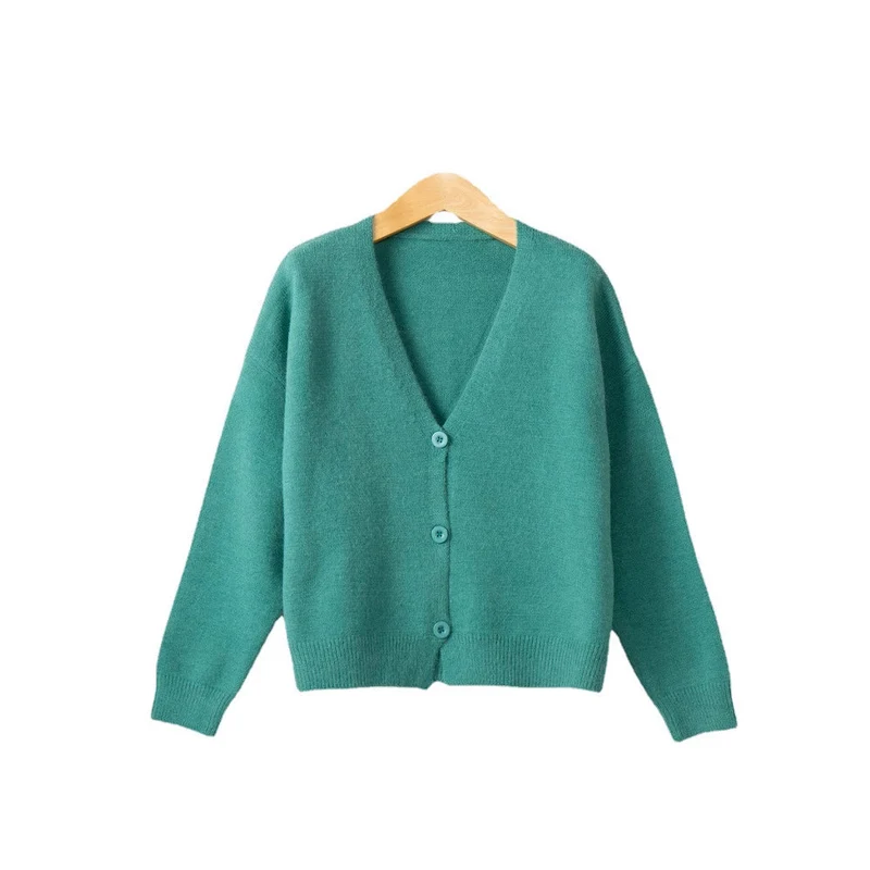 Damen Strickjacke mit V-Ausschnitt und Knopfdetails