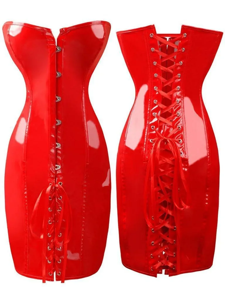 LatexgArvaniundes Kleid Ohne Träger