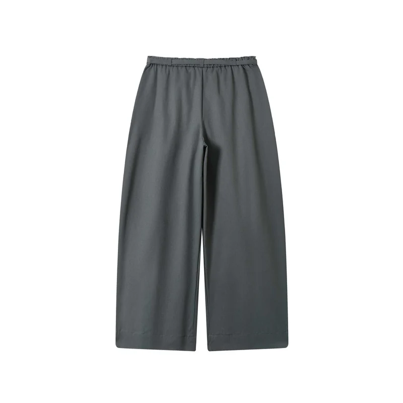 Damen Culotte-Hose mit hoher Taille weitem Bein und Bindegürtel Nord Taschen