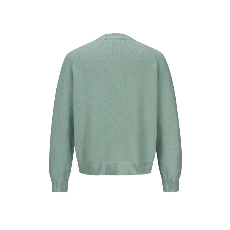 Damen Feiner Rundhals-Cardigan mit Raglanärmeln und verdeckter Knopfleiste Nord Taschen