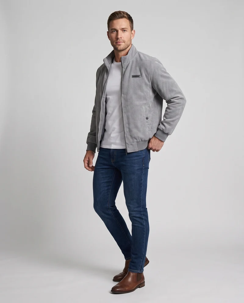 Herren Wärmeisolierte Cordjacke Nord Taschen