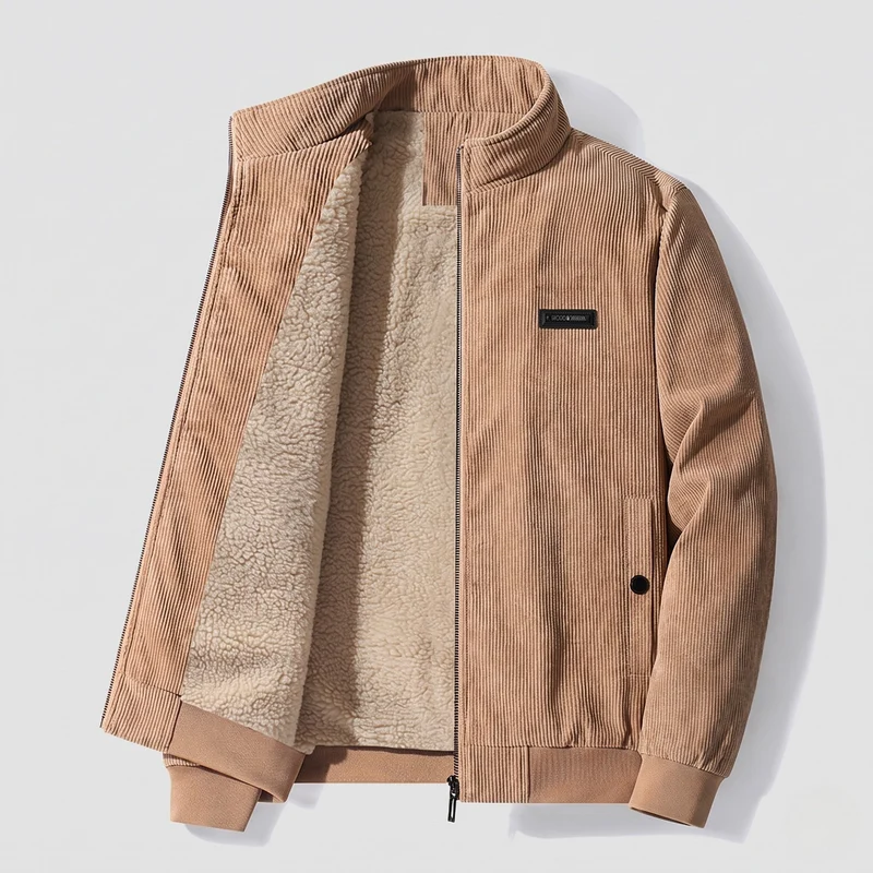 Herren Wärmeisolierte Cordjacke Nord Taschen