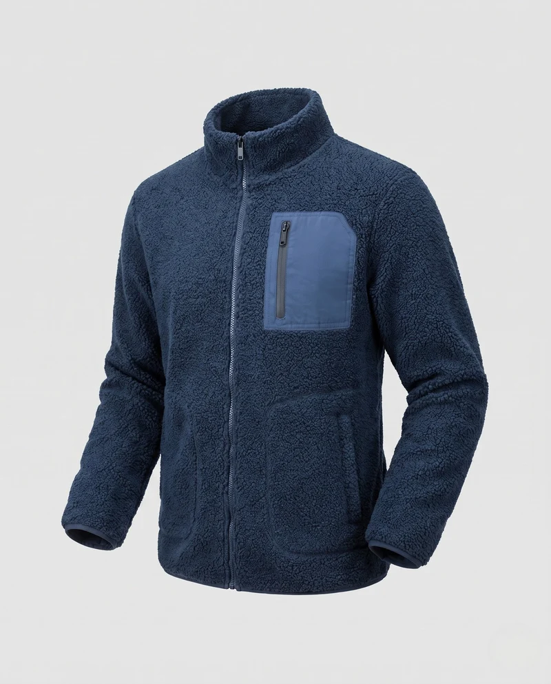 Herren Wärmeisolierte Fleecejacke Nord Taschen