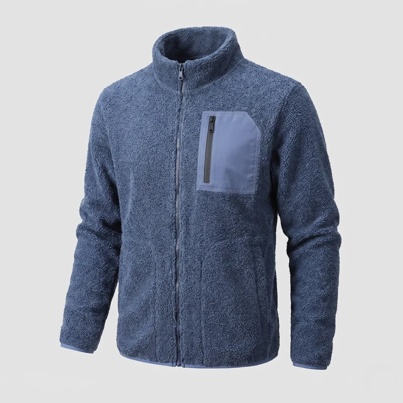 Herren Wärmeisolierte Fleecejacke Nord Taschen