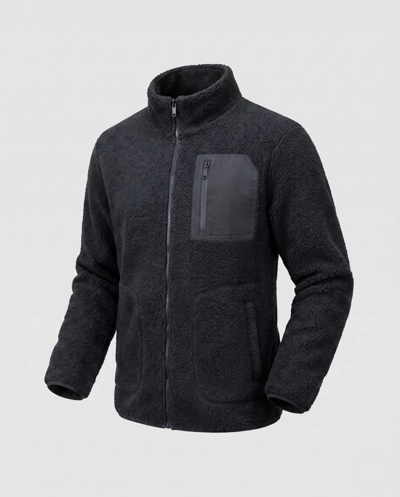 Herren Wärmeisolierte Fleecejacke Nord Taschen