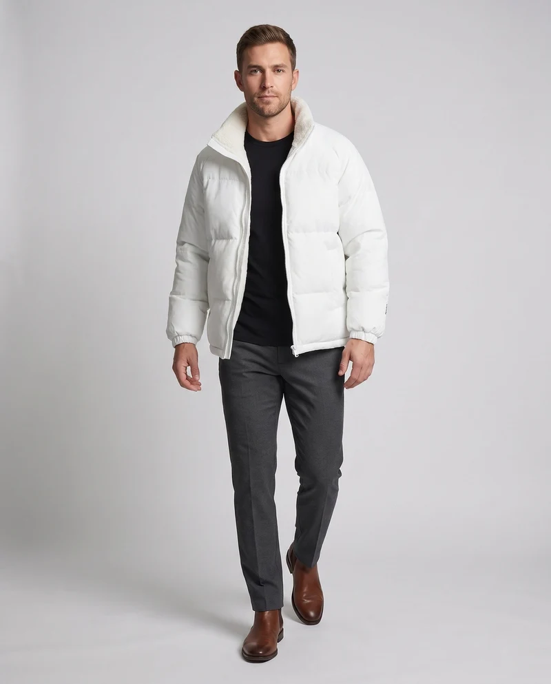 Herren Wärmeisolierte Steppjacke Nord Taschen