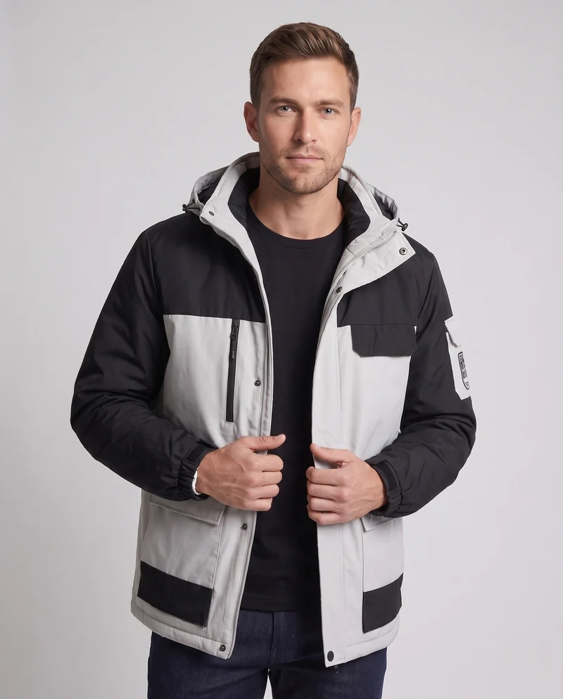 Herren Wärmeisolierte Winterjacke Nord Taschen